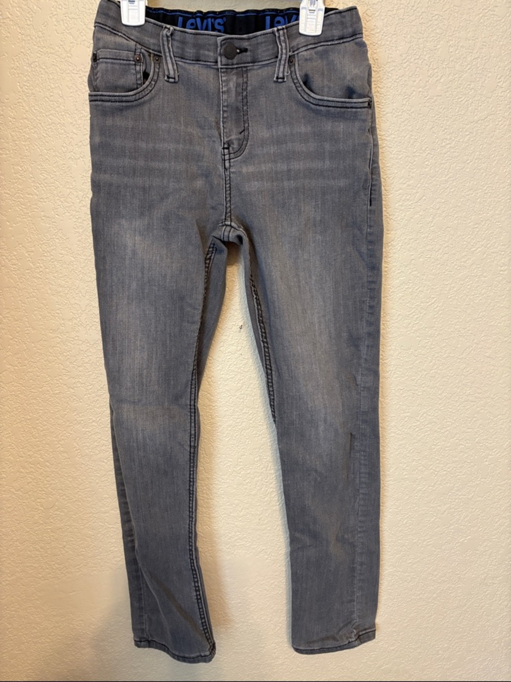 Levi's Boys Light Gray Skinny Jeans